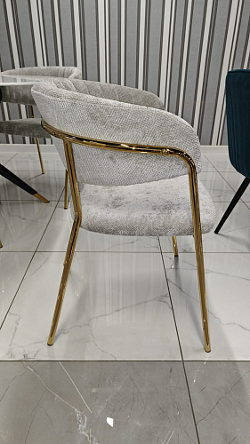 Стул на металлокаркасе Kamelia светло-фиолетовый / золотой из шоурума 12